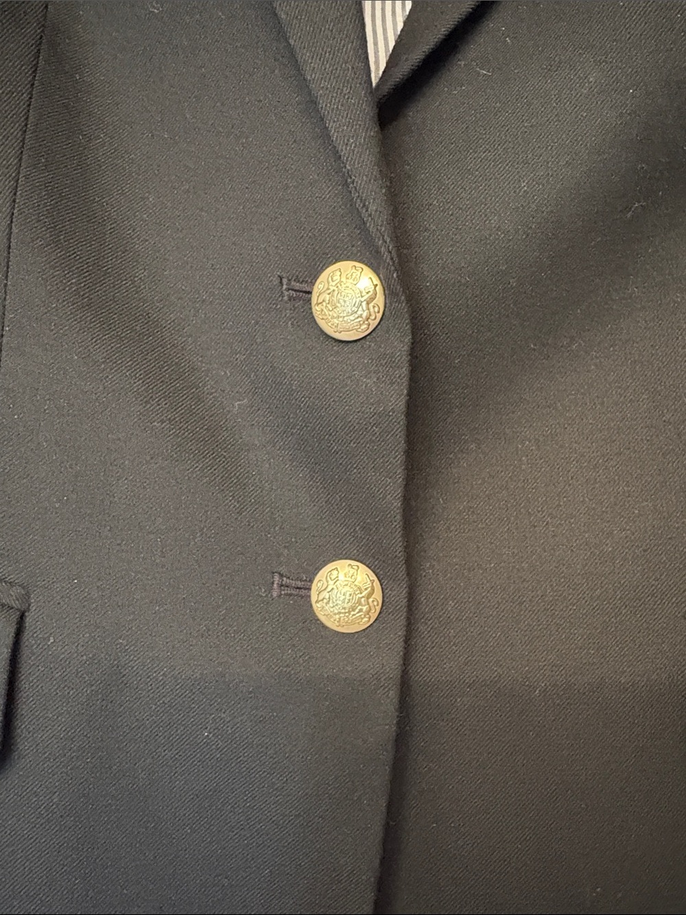 J. Crew Black Tailored Blazer with Gold Buttons - Picture 3 of 8